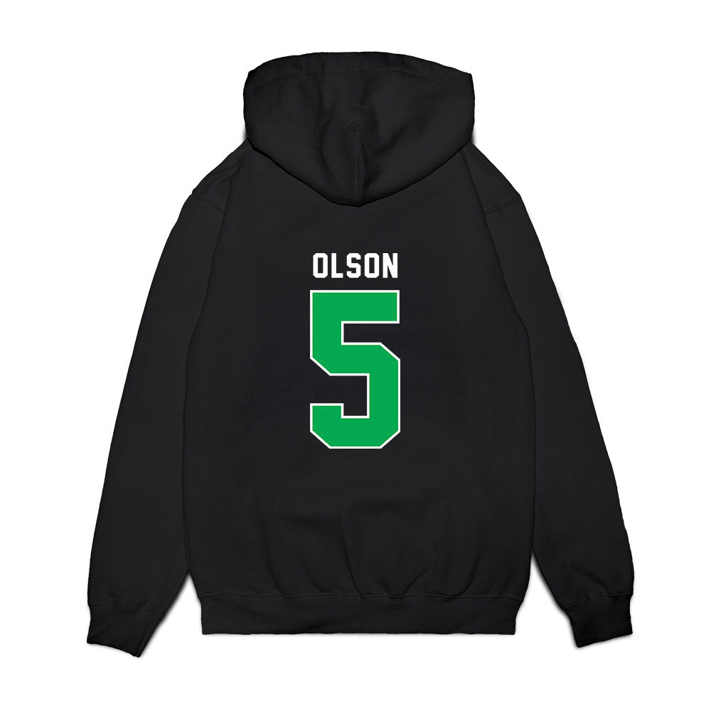 Marshall - NCAA Women's Basketball : Olivia Olson - Vintage Basketball Premium Hooded Sweatshirt-1