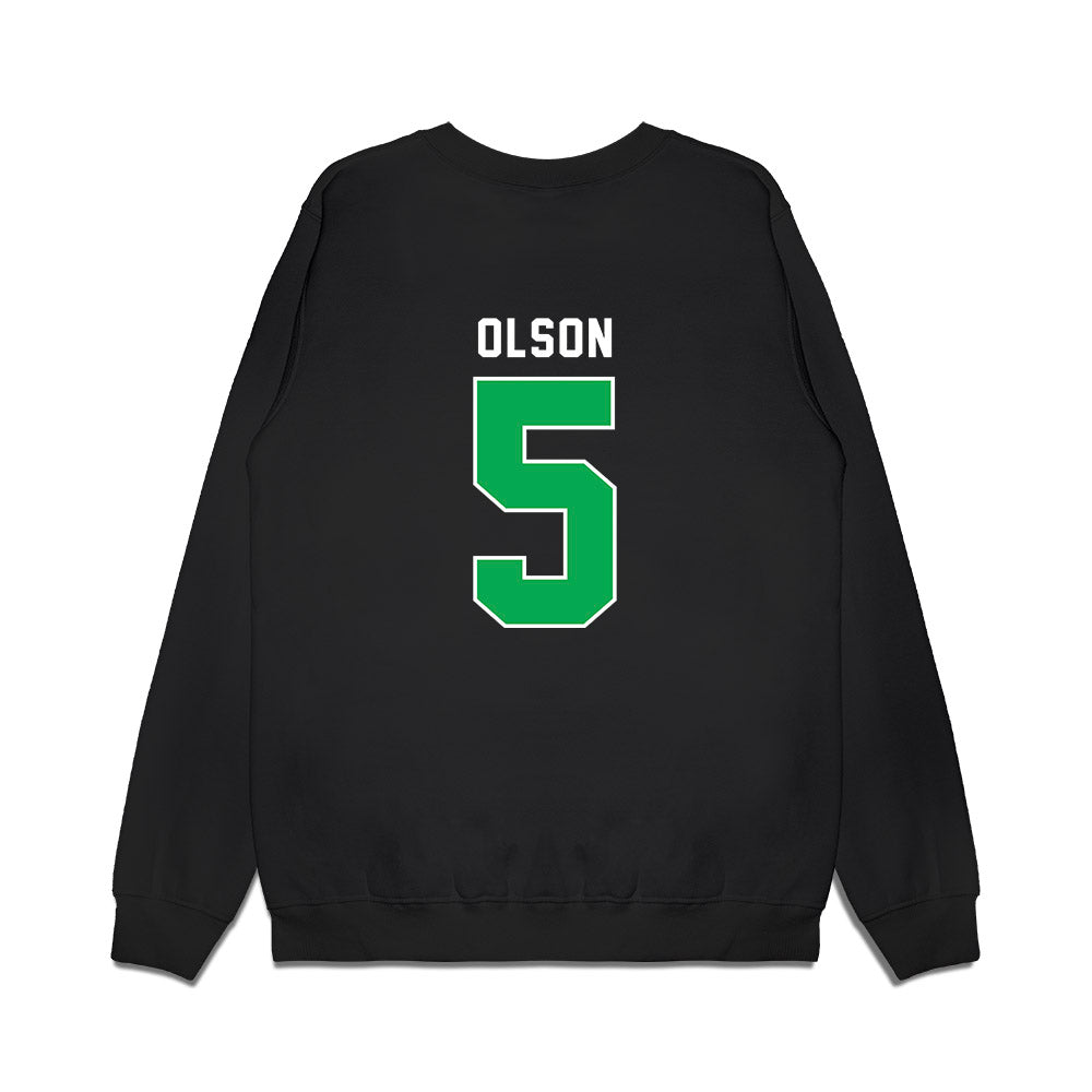Marshall - NCAA Women's Basketball : Olivia Olson - Vintage Basketball Premium Crewneck Sweatshirt-1