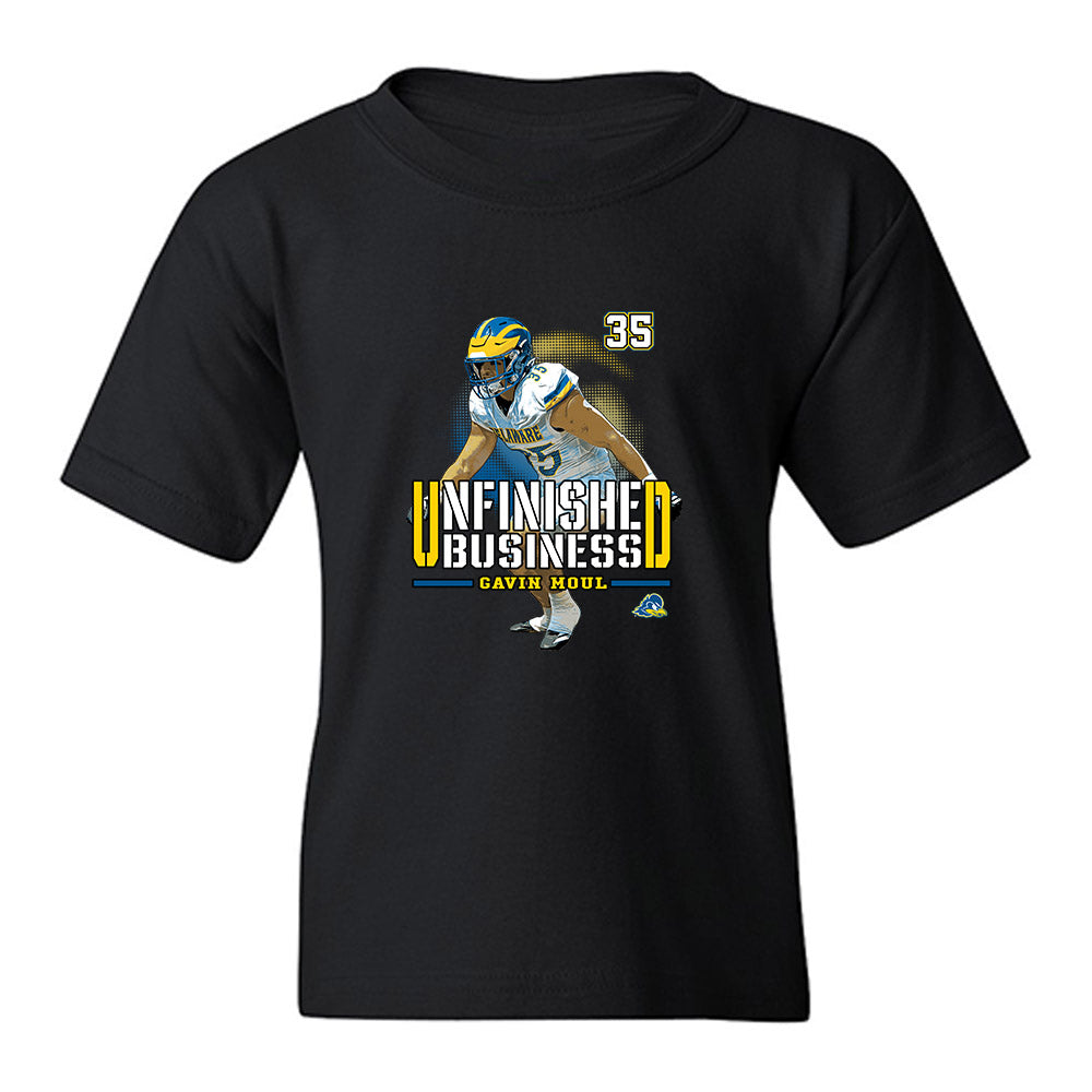 Delaware - NCAA Football : Gavin Moul - Unfinished Business Youth T-Shirt-0