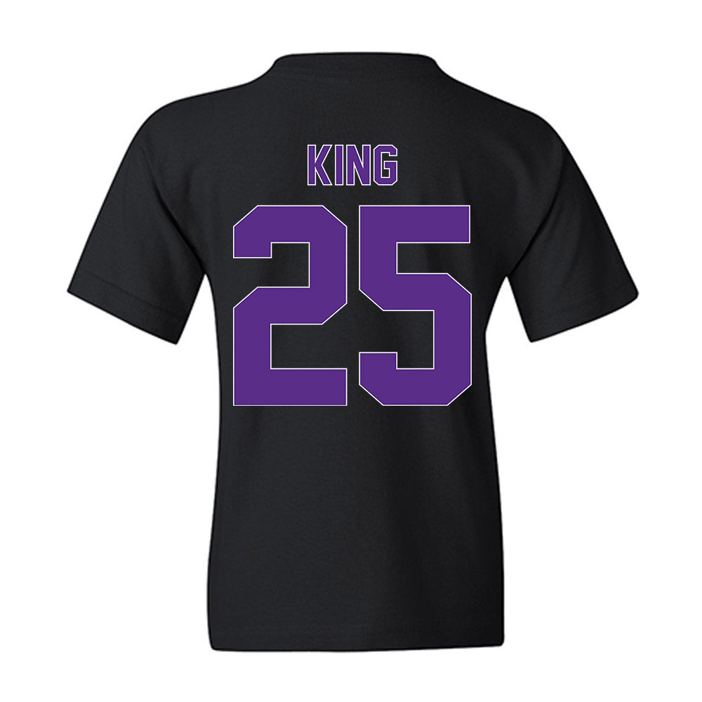 North Alabama - NCAA Men's Basketball : Darkaun King - Vintage Basketball Youth T-Shirt-1
