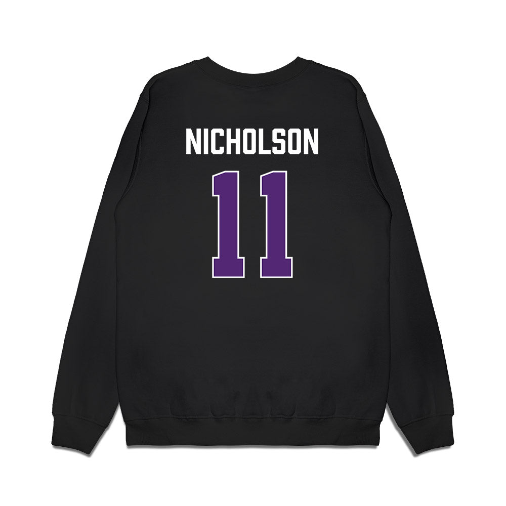 Northern Iowa - NCAA Women's Basketball : mya nicholson - Premium Crewneck Sweatshirt-1
