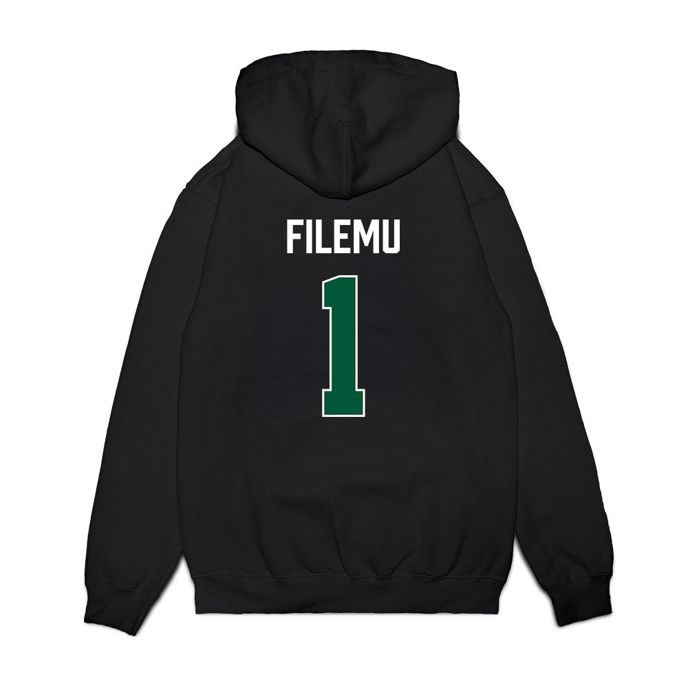 Hawaii - NCAA Women's Basketball : Kira-May Filemu - Vintage Shersey Premium Hooded Sweatshirt-1