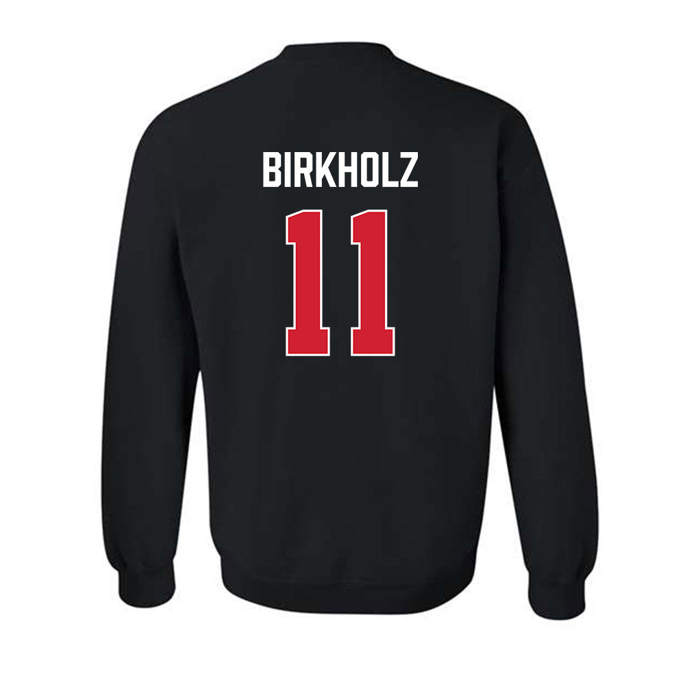 MSUM - NCAA Men's Basketball : Levi Birkholz - Vintage Shersey Crewneck Sweatshirt-1