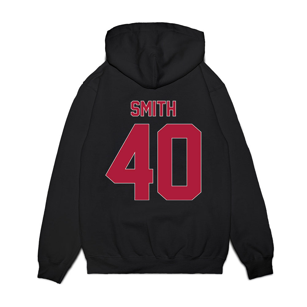 LMU - NCAA Men's Basketball : Cooper Smith - Vintage Premium Hooded Sweatshirt-1