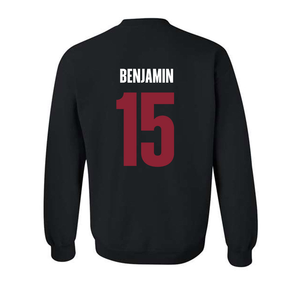 SCU - NCAA Men's Basketball : Jalen Benjamin - Vintage Shersey Crewneck Sweatshirt-1