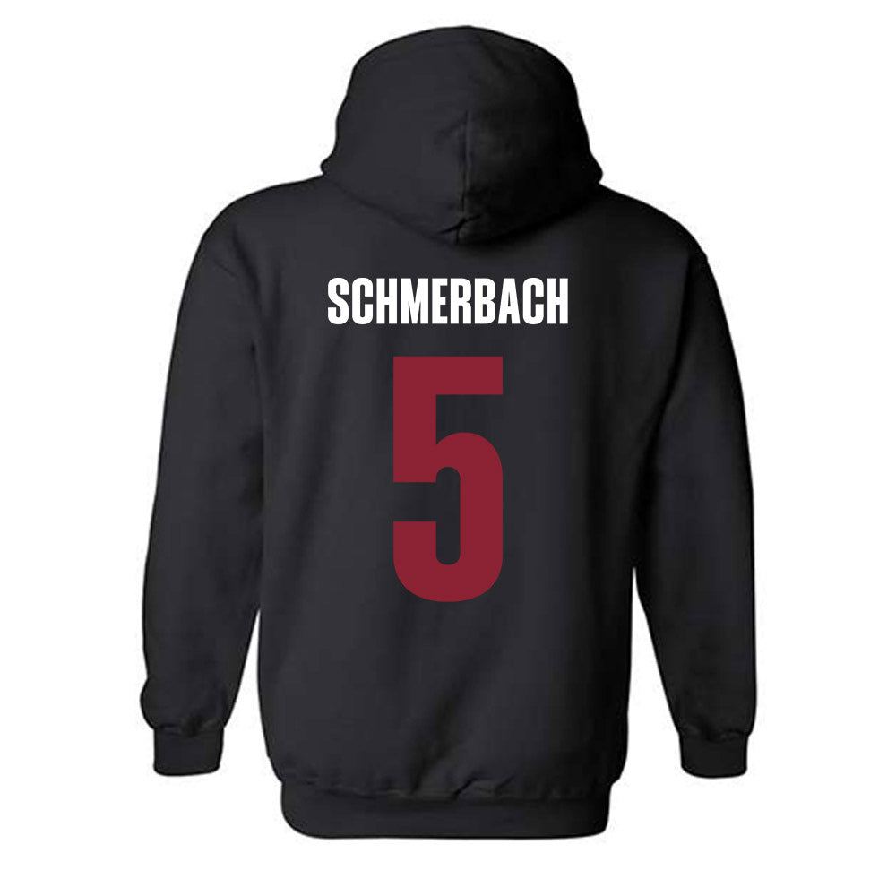 SCU - NCAA Women's Basketball : Sara Schmerbach - Vintage Shersey Hooded Sweatshirt-1