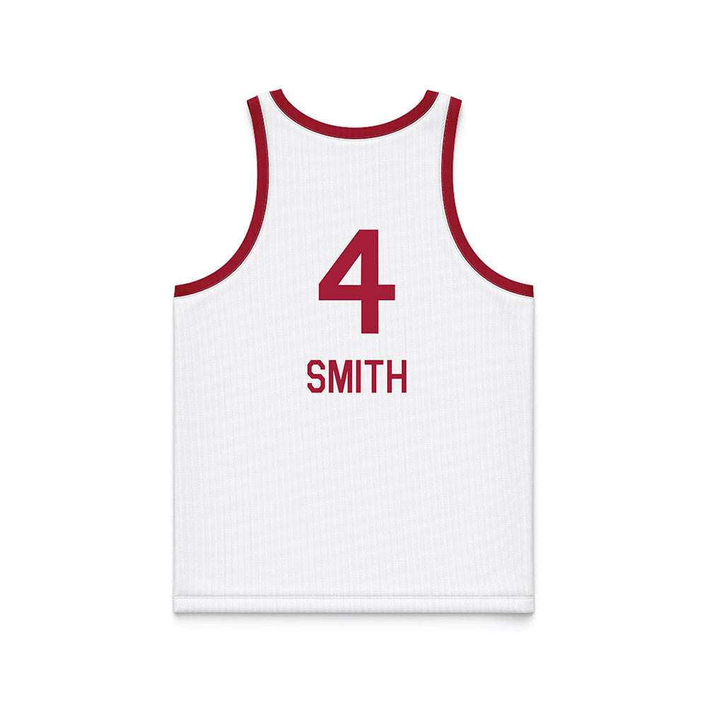Oklahoma - NCAA Women's Basketball : Caya Smith - White Basketball Jersey-1
