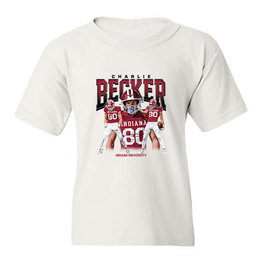 Indiana - NCAA Football : Charlie Becker - Collage Youth T-Shirt-0
