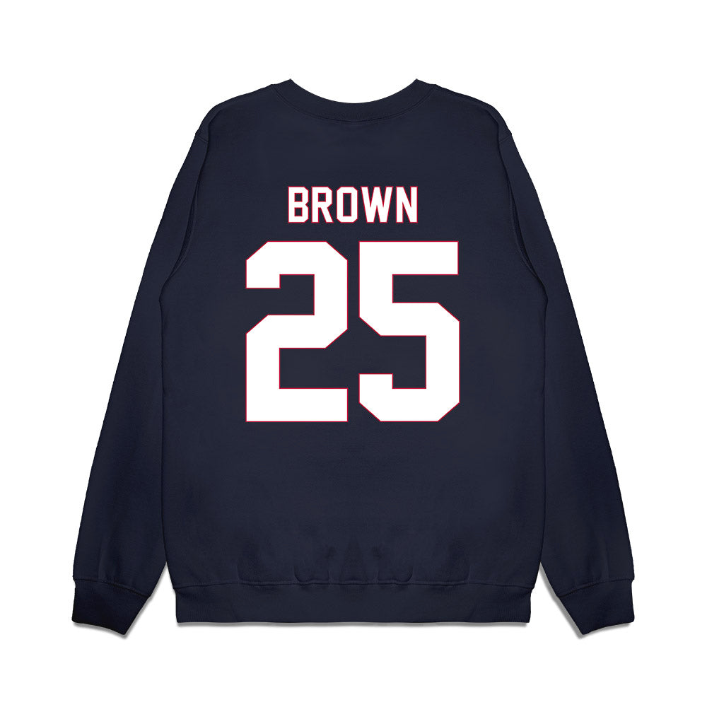 South Alabama - NCAA Men's Basketball : Judah Brown - Vintage Shersey Premium Crewneck Sweatshirt-1