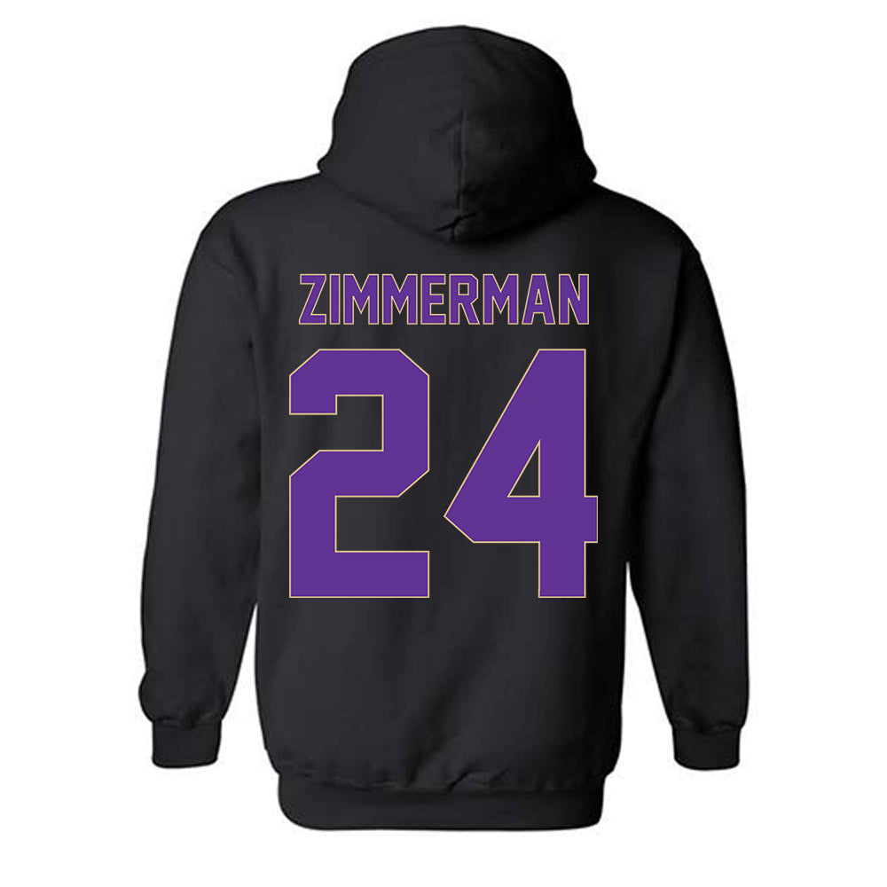 Western Carolina - NCAA Women's Basketball : Justice Zimmerman - Vintage Sherseys Hooded Sweatshirt-1