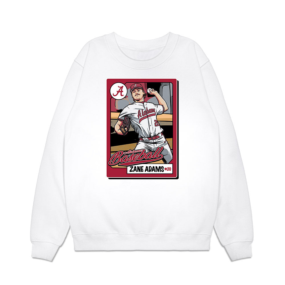 Alabama - NCAA Baseball : Zane Adams - Card Caricature Premium Crewneck Sweatshirt-0