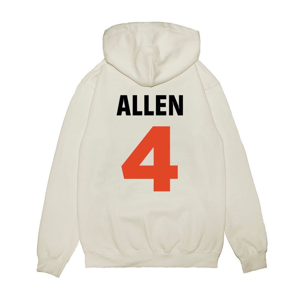 Miami - NCAA Men's Basketball : Marcus Allen - 4 Strong Premium Hooded Sweatshirt-1