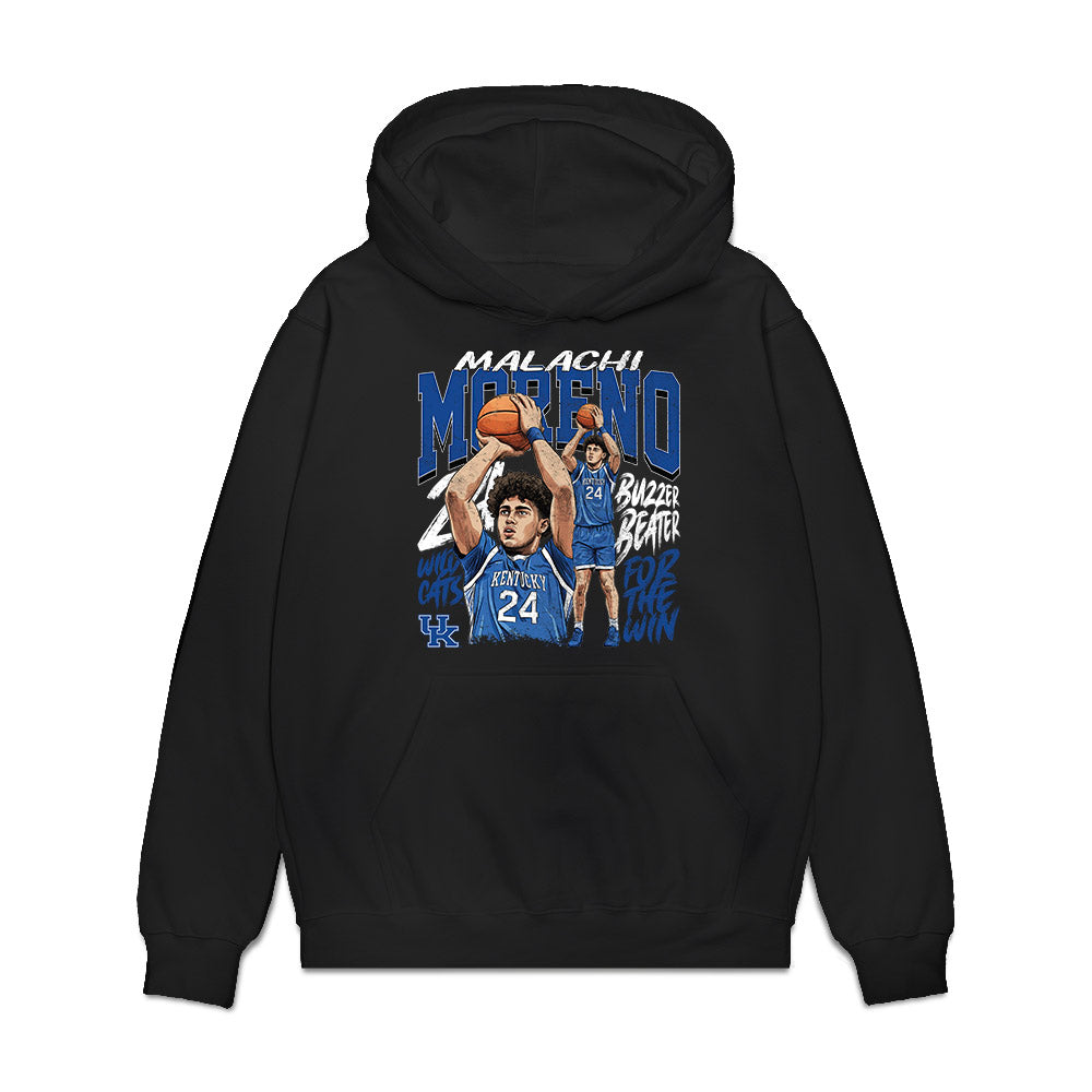 Kentucky - NCAA Men's Basketball : Malachi Moreno - Buzzer Beater Premium Hooded Sweatshirt-0