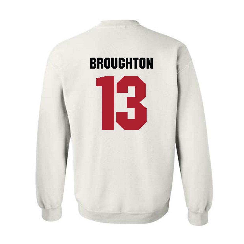 Nicholls State - NCAA Women's Basketball : Asia Broughton - Vintage Shersey Crewneck Sweatshirt-1