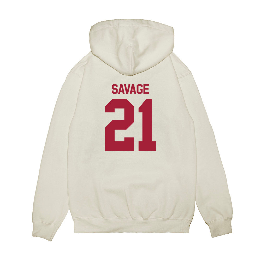 Indiana - NCAA Football : Jacob Savage - Flipping Champs Premium Hooded Sweatshirt-1