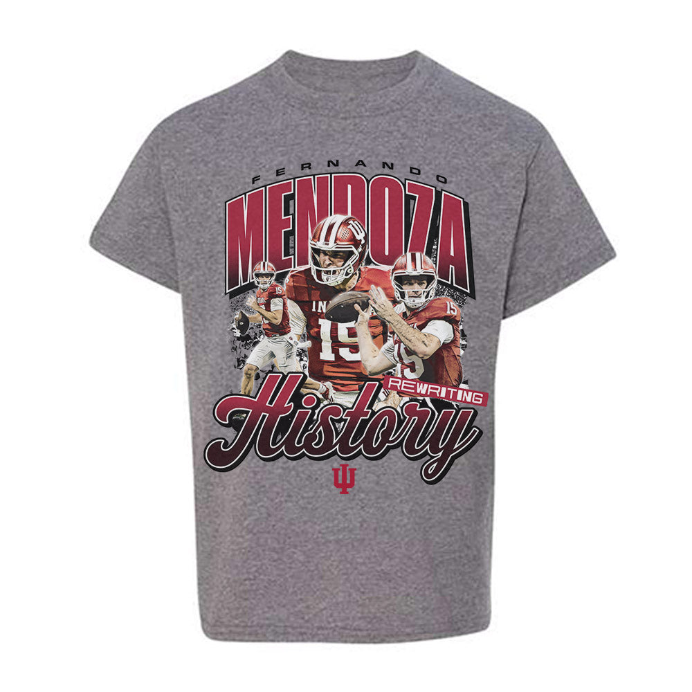 Indiana - NCAA Football : Fernando Mendoza - Flipping Champs Youth T-Shirt-0