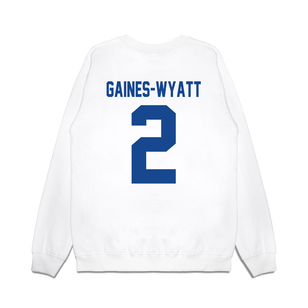 Hampton - NCAA Men's Basketball : Jalyke Gaines-Wyatt - Vintage Shersey Premium Crewneck Sweatshirt-1