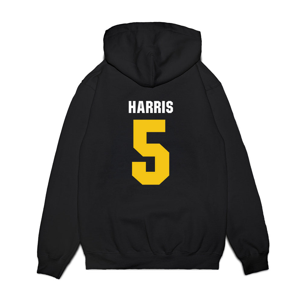 La Salle - NCAA Men's Basketball : Josiah Harris - Vintage Basketball Premium Hooded Sweatshirt-1