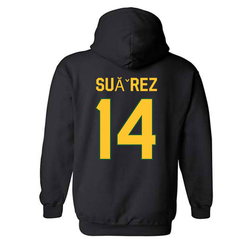 GMU - NCAA Women's Basketball : Paula Suárez - Vintage Shersey Hooded Sweatshirt-1
