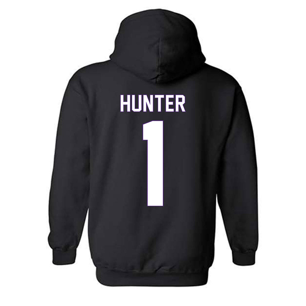 Central Arkansas - NCAA Men's Basketball : Camren Hunter - Vintage Shersey Hooded Sweatshirt-1