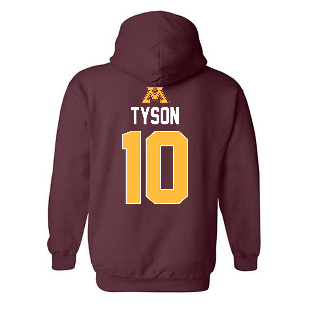 Minnesota - NCAA Men's Basketball : Cade Tyson - Sports Shersey Hooded Sweatshirt-1
