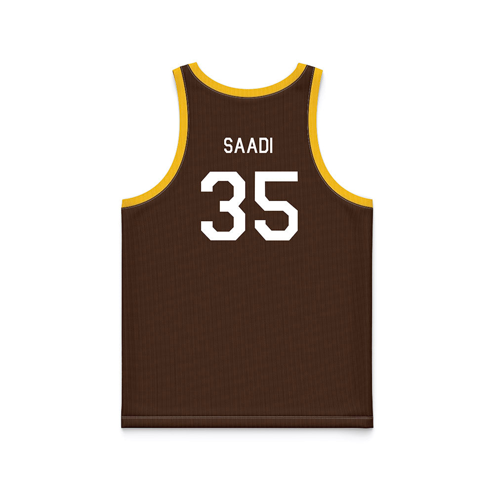 Wyoming - NCAA Men's Basketball : Simm-Marten Saadi - Hardwood Reissue Basketball Jersey-1