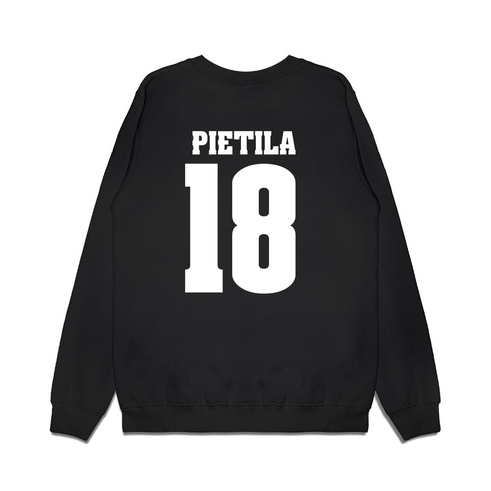 Wisconsin - NCAA Men's Ice Hockey : Adam Pietila - Vintage Hockey Premium Crewneck Sweatshirt-1