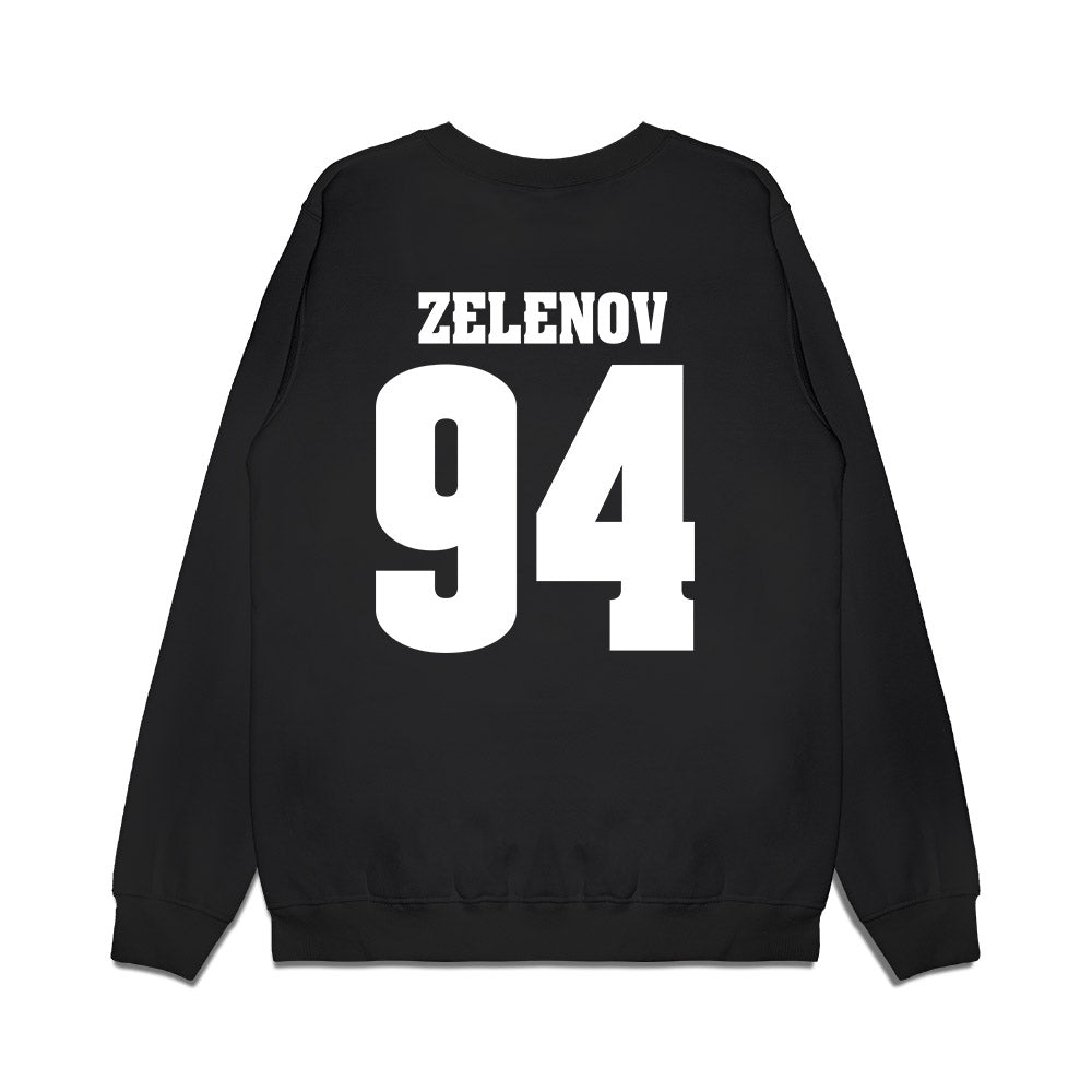 Wisconsin - NCAA Men's Ice Hockey : Vasily Zelenov - Vintage Hockey Premium Crewneck Sweatshirt-1