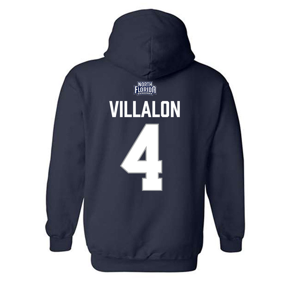 UNF - NCAA Beach Volleyball : Natalie Villalon - Classic Shersey Hooded Sweatshirt-1