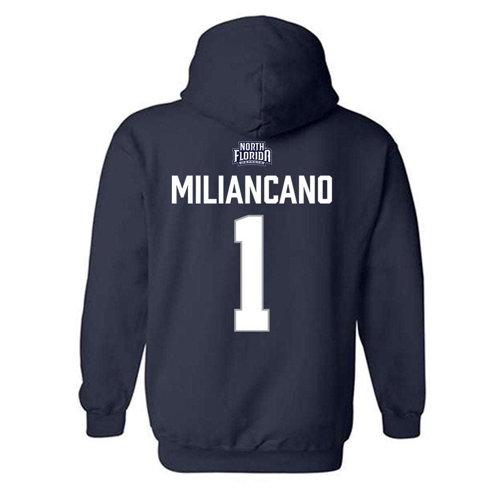 UNF - NCAA Women's Soccer : Sofia Miliancano - Classic Shersey Hooded Sweatshirt-1