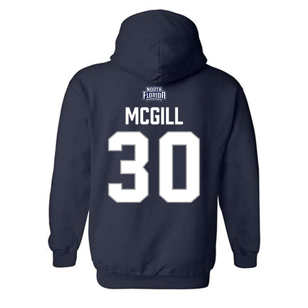 UNF - NCAA Women's Basketball : Dezuray McGill - Classic Shersey Hooded Sweatshirt-1