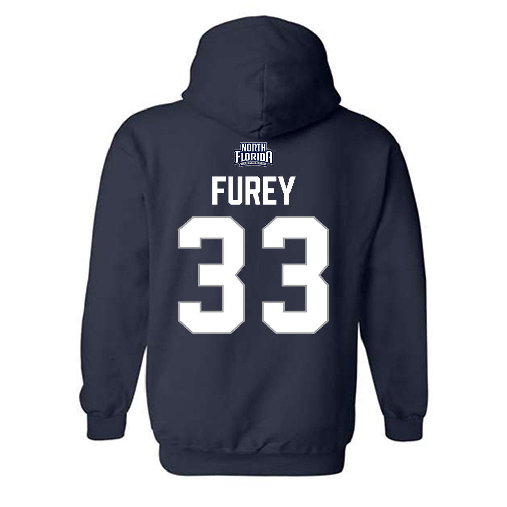 UNF - NCAA Baseball : Ryan Furey - Classic Shersey Hooded Sweatshirt-1