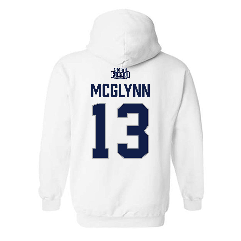 UNF - NCAA Men's Soccer : Adan mcglynn - Classic Shersey Hooded Sweatshirt-1