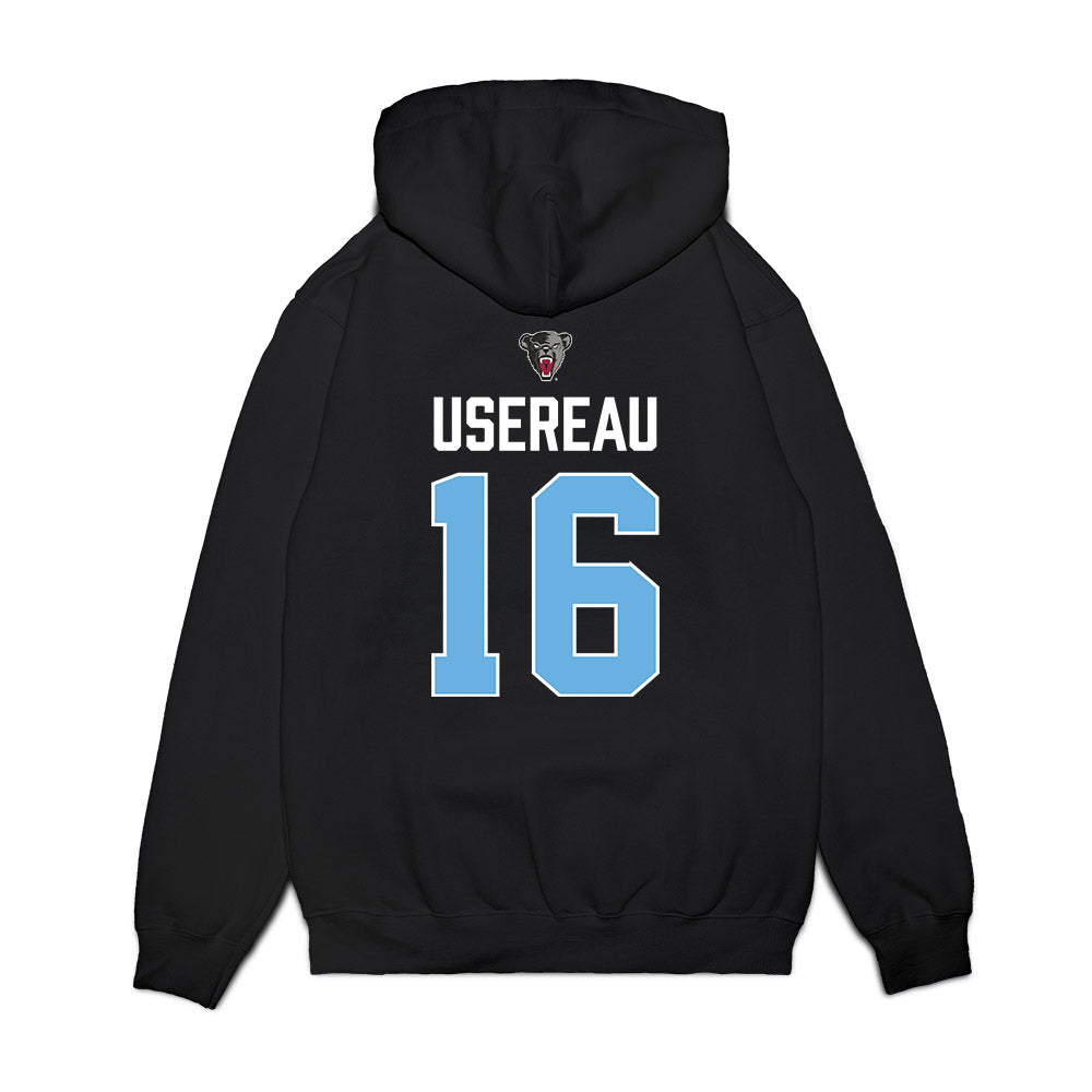 Maine - NCAA Men's Ice Hockey : Loic Usereau - Vintage Hockey Premium Hooded Sweatshirt-1