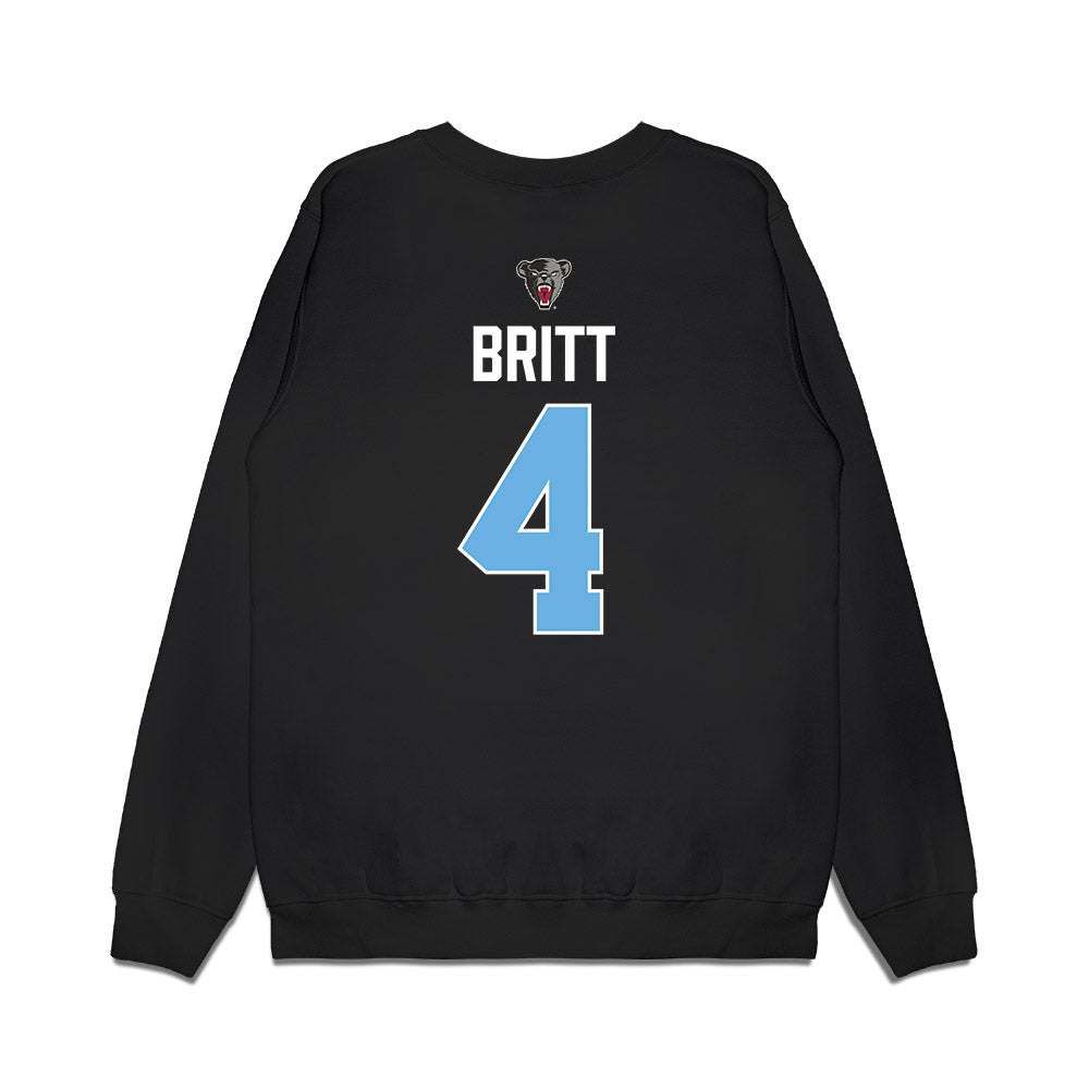 Maine - NCAA Women's Ice Hockey : Jaidyn Britt - Vintage Hockey Premium Crewneck Sweatshirt-1