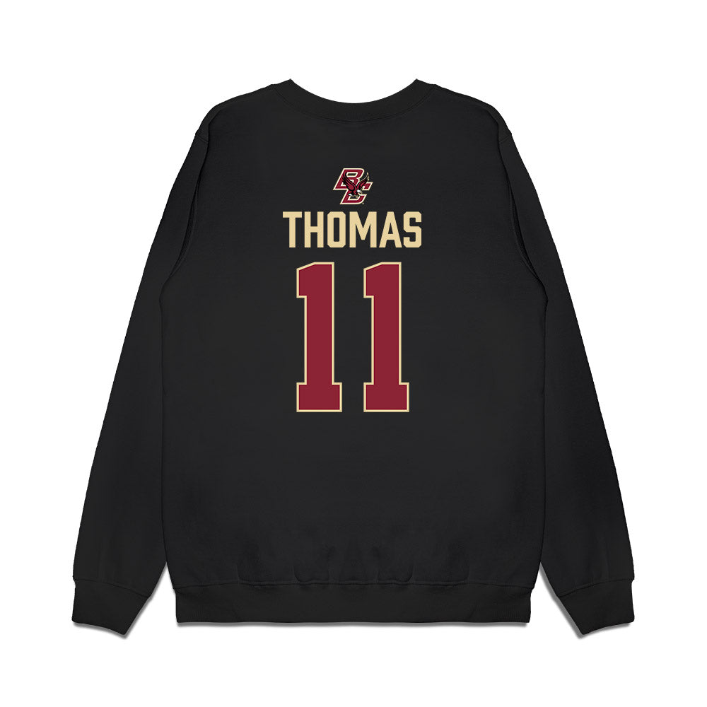 Boston College - NCAA Women's Ice Hockey : Ava Thomas - Vintage Shersey Premium Crewneck Sweatshirt-1