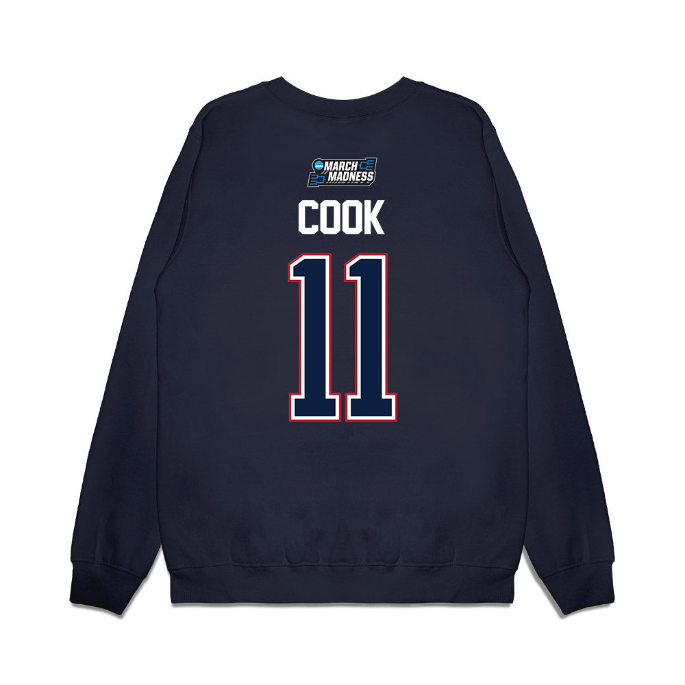 Arizona - NCAA Men's Basketball : Jackson Cook - March Madness Shersey Premium Crewneck Sweatshirt-1