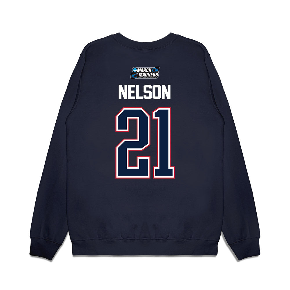 Arizona - NCAA Men's Basketball : Evan Nelson - March Madness Shersey Premium Crewneck Sweatshirt-1