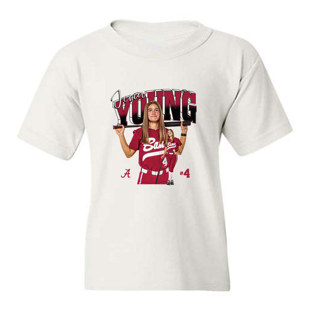 Alabama - NCAA Softball : Jena Young - Collage Youth T-Shirt-0