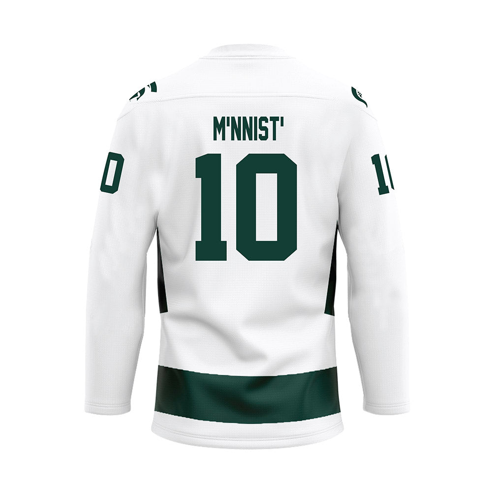 Michigan State - NCAA Men's Ice Hockey : Tommi M'nnist' - White Hockey Jersey-1