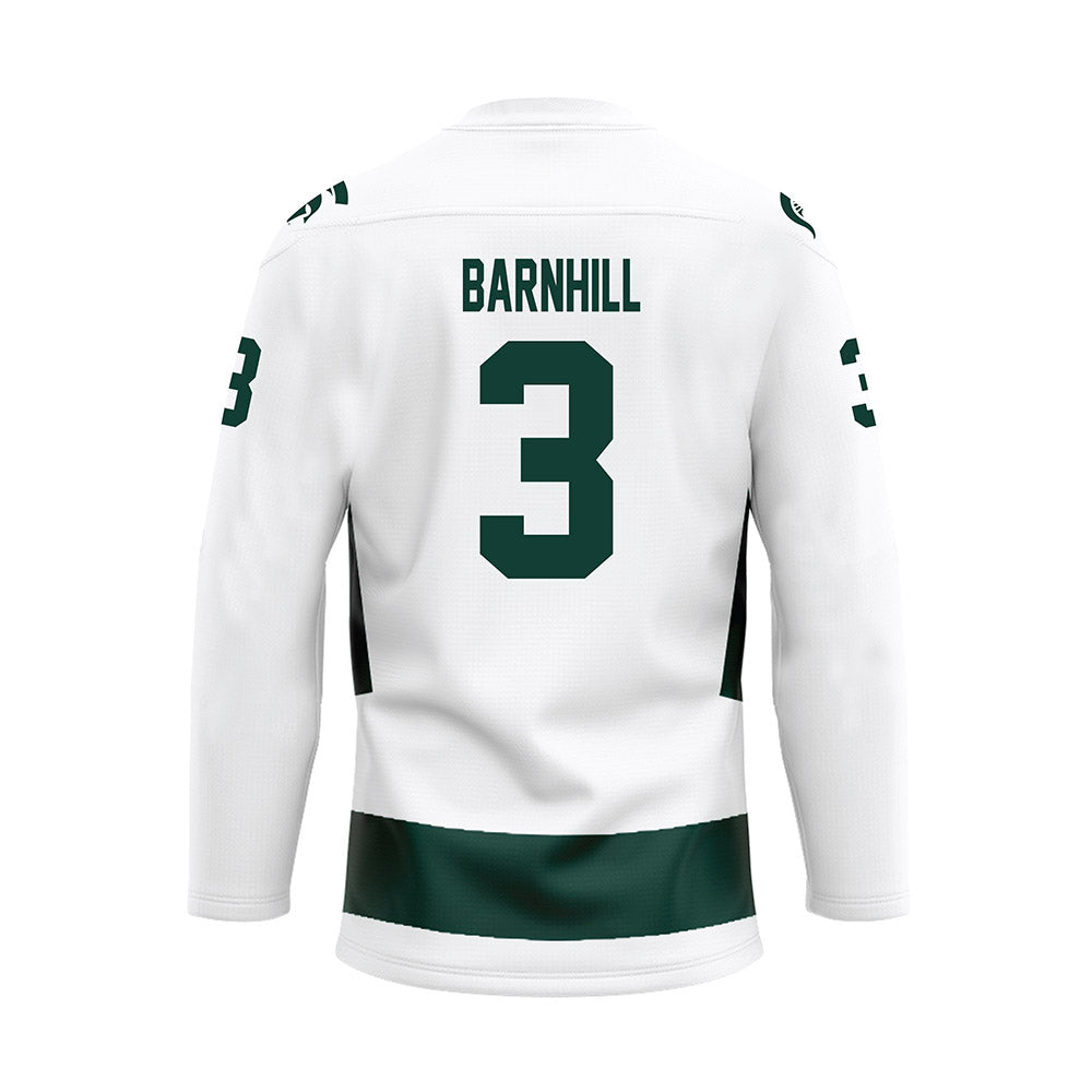 Michigan State - NCAA Men's Ice Hockey : Sean Barnhill - White Hockey Jersey-1