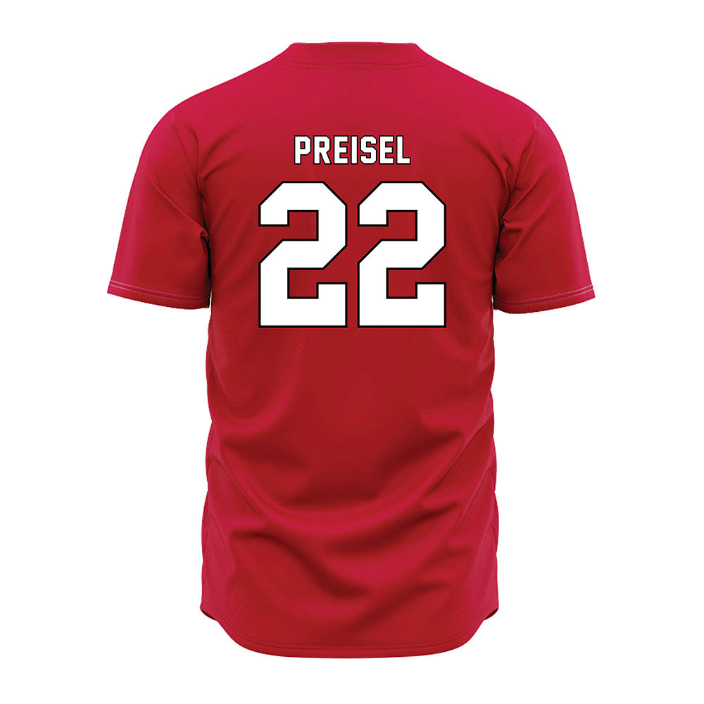 Miami of Ohio - NCAA Baseball : Connor Preisel - Red Jersey-1