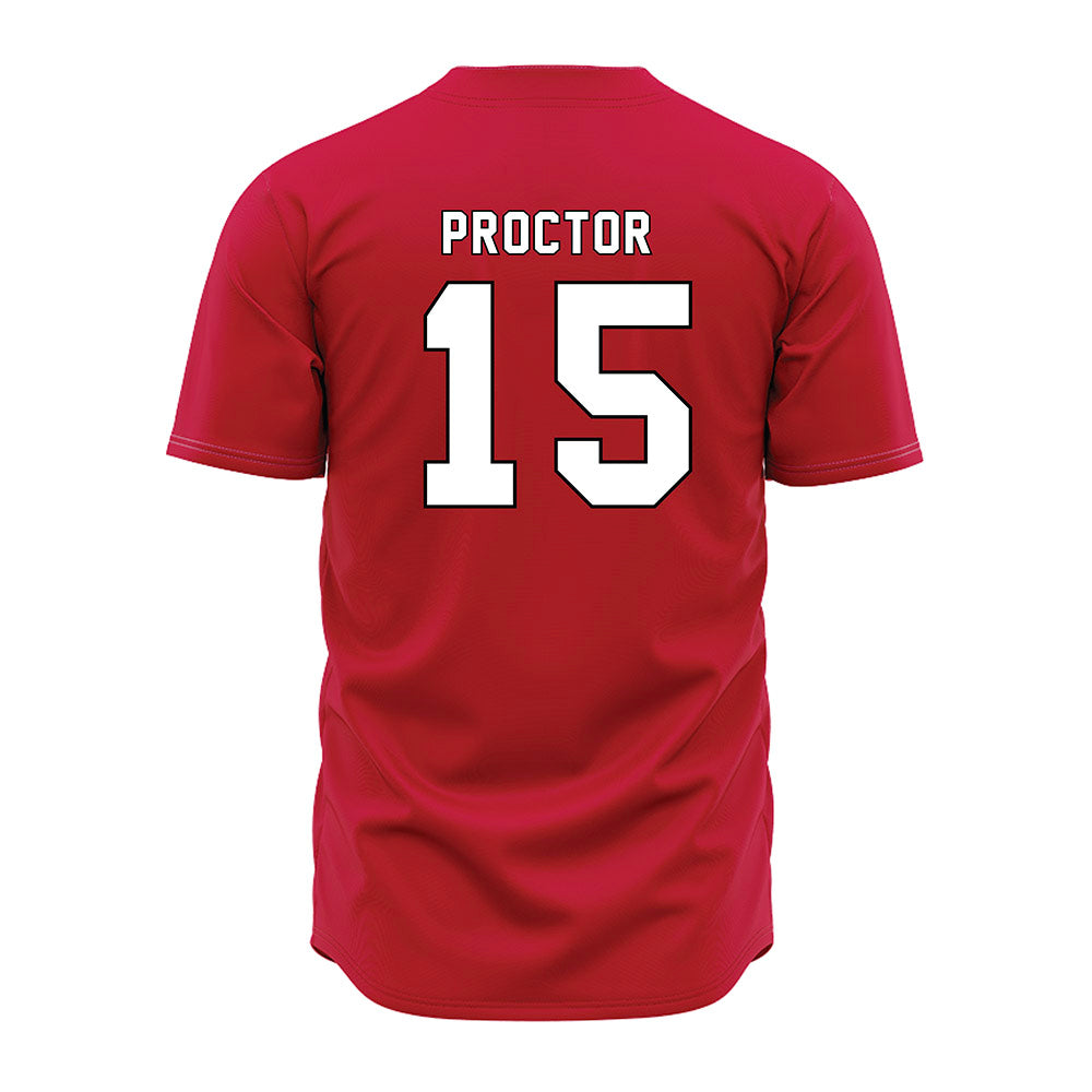 Miami of Ohio - NCAA Baseball : Keenan Proctor - Red Jersey-1