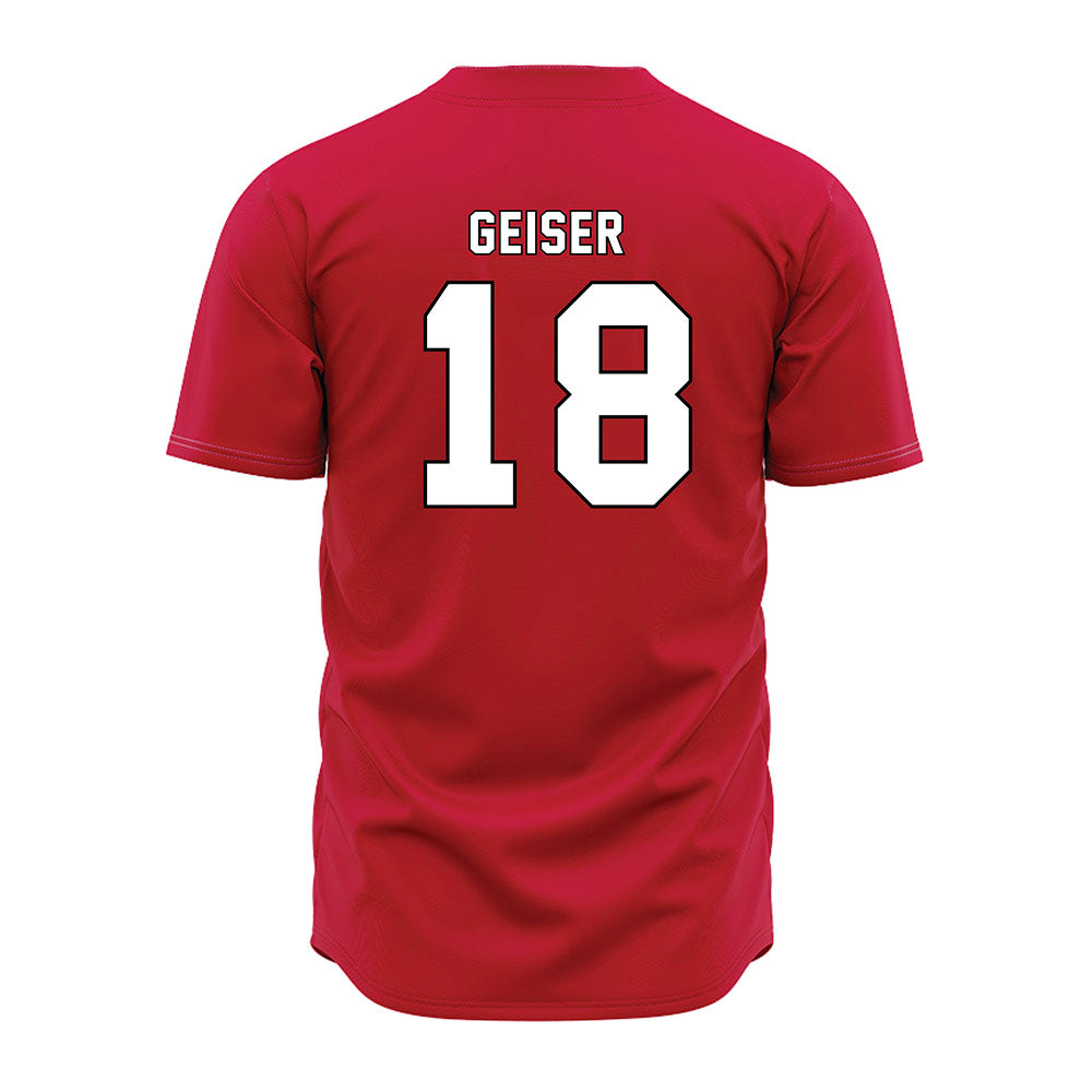 Miami of Ohio - NCAA Baseball : Jack Geiser - Red Jersey-1