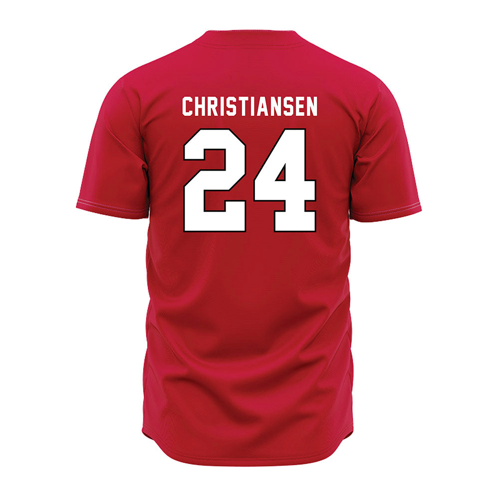Miami of Ohio - NCAA Baseball : Hayden Christiansen - Red Jersey-1