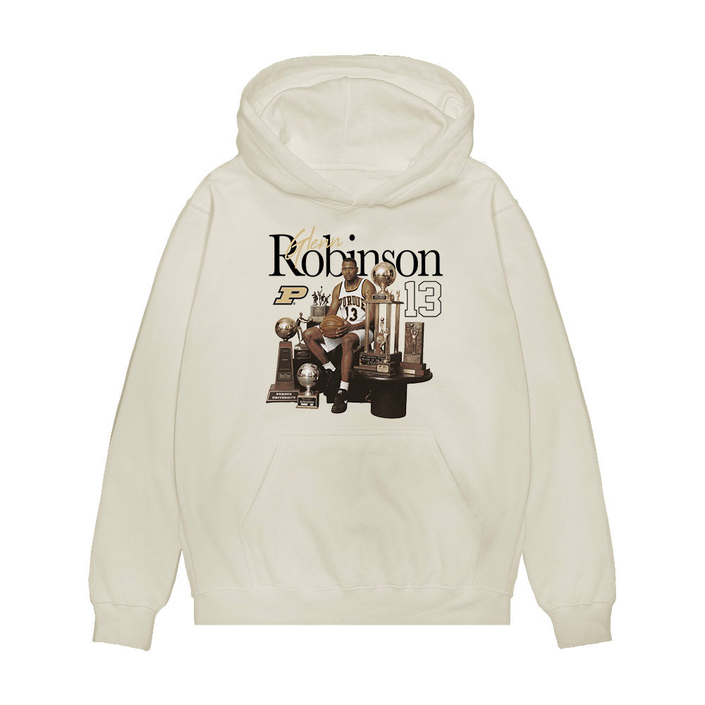 Purdue - NCAA Men's Basketball Legends : Glenn Robinson - Graphic Tee Premium Hooded Sweatshirt-0