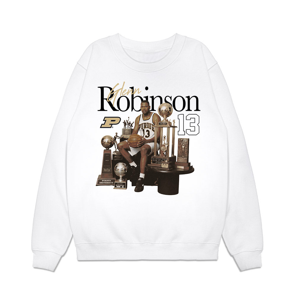 Purdue - NCAA Men's Basketball Legends : Glenn Robinson - Graphic Tee Premium Crewneck Sweatshirt-0