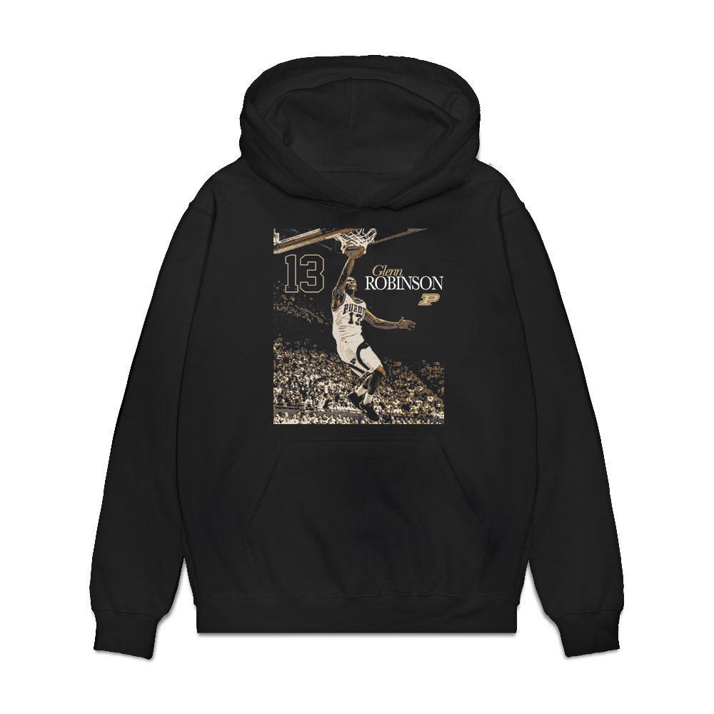 Purdue - NCAA Men's Basketball Legends : Glenn Robinson - Graphic Tee Premium Hooded Sweatshirt-0