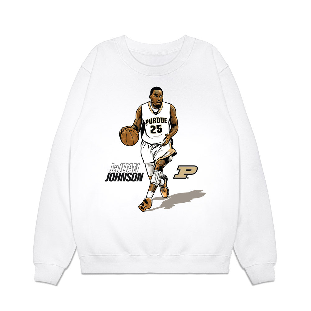 Purdue - NCAA Men's Basketball Legends : JaJuan Johnson - Premium Crewneck Sweatshirt-0