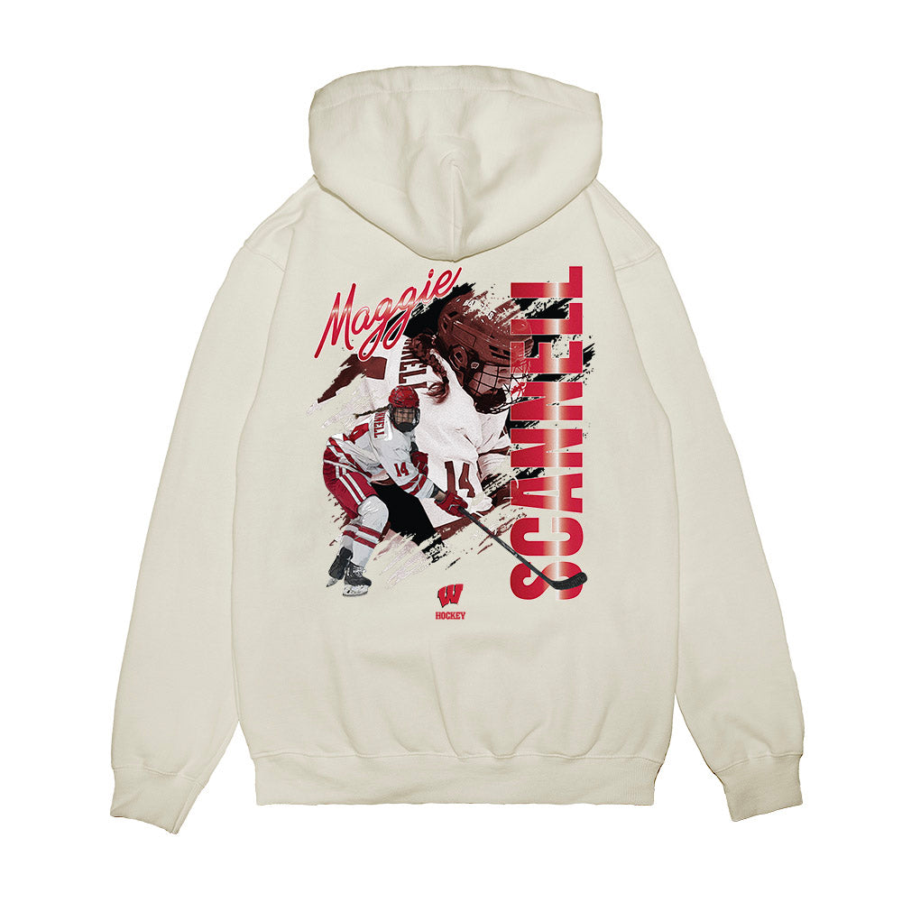 Wisconsin - NCAA Women's Ice Hockey : Maggie Scannell - Collage Premium Hooded Sweatshirt-1